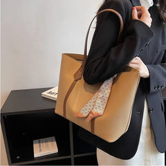 Literature Style Pu Shoulder Bag for College Students