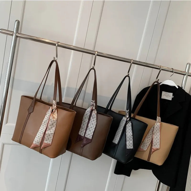 Literature Style Pu Shoulder Bag for College Students