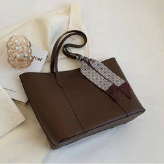 Literature Style Pu Shoulder Bag for College Students