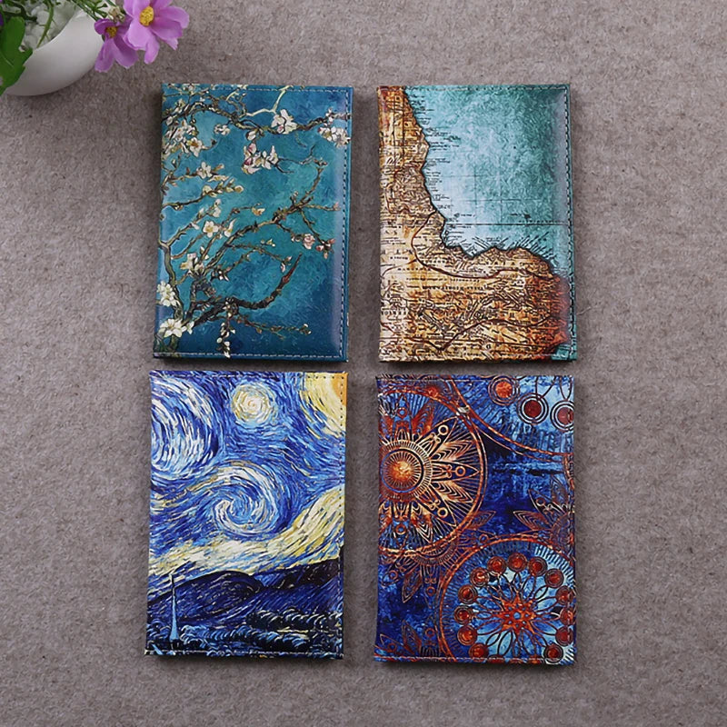 Starry Sky Passport Cover Travel Wallet Case