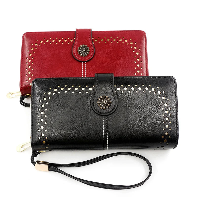 Women's Long Zipper Bag Handbag Purse
