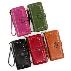 Women's Long Zipper Bag Handbag Purse