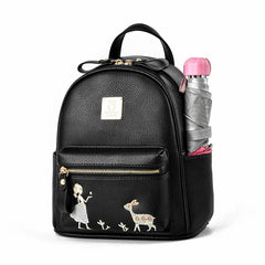 Women Backpack Multi-Pockets PU Leather Shoulder Bag Small Tote Bag