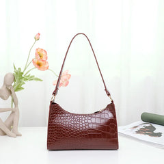 Retro Casual Women's Totes Shoulder Bag Crocodile Pattern Handbags