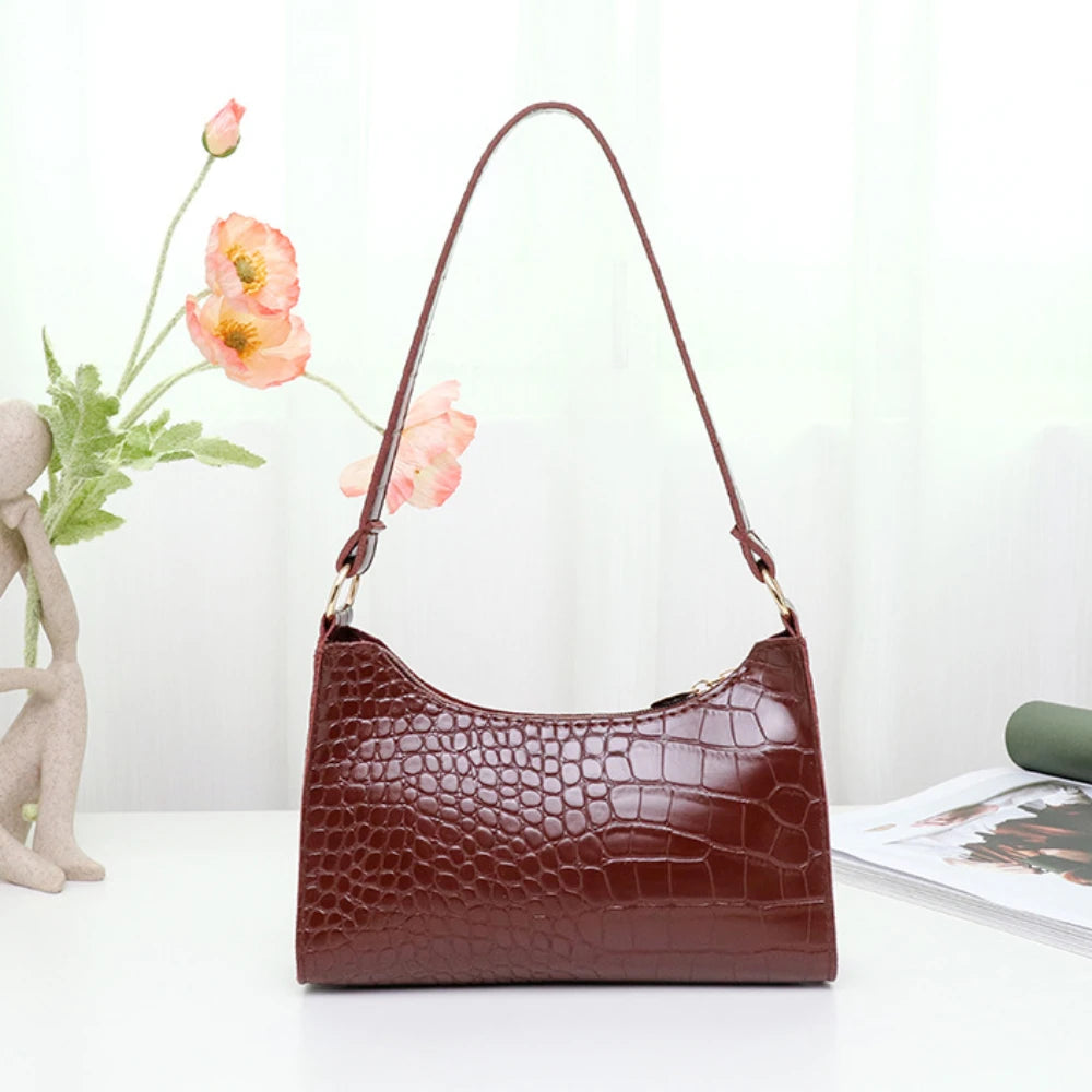 Crocodile Pattern Totes Shoulder Bag for Women
