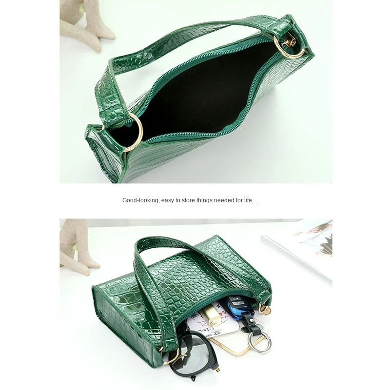 Crocodile Pattern Totes Shoulder Bag for Women