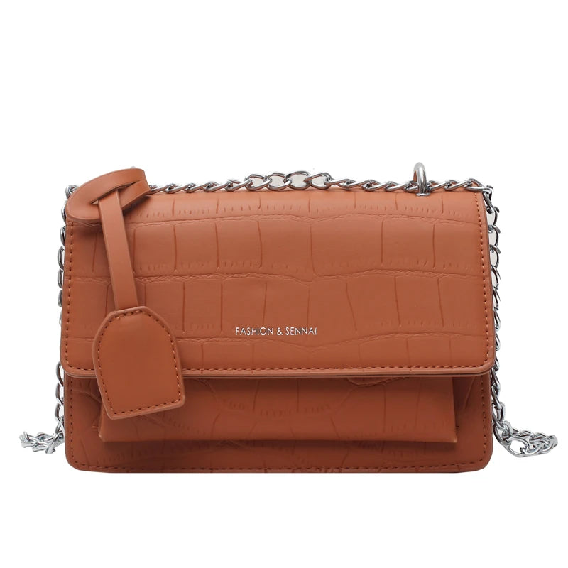 Retro Chain Bag Ladies Messenger Bags for Women Solid Female Bag