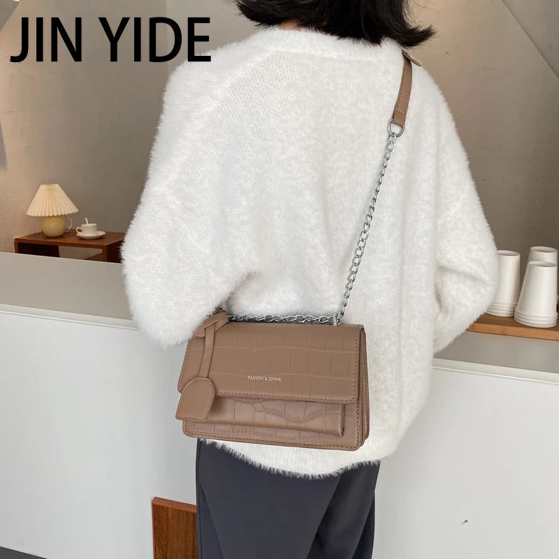 Retro Chain Bag Ladies Messenger Bags for Women Solid Female Bag