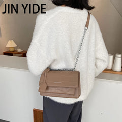 Retro Chain Bag Ladies Messenger Bags for Women Solid Female Bag