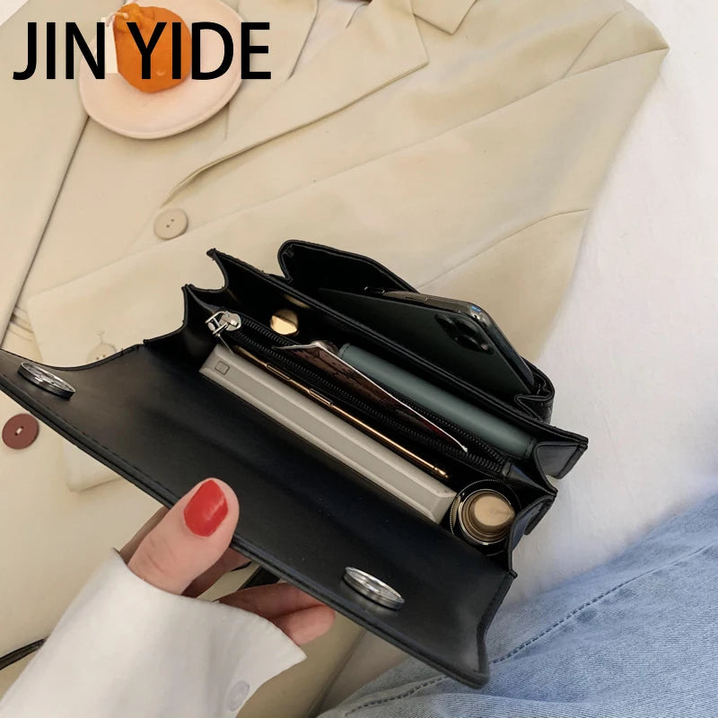 Retro Chain Bag Ladies Messenger Bags for Women Solid Female Bag