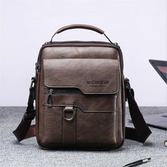 Retro Leather Backpack Female Student Backpack PU One-shoulder Messenger Bag