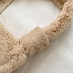 Vintage Furry Armpit Bag Large Capacity Shoulder Bags for Autumn Winter
