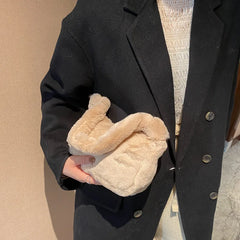 Vintage Furry Armpit Bag Large Capacity Shoulder Bags for Autumn Winter