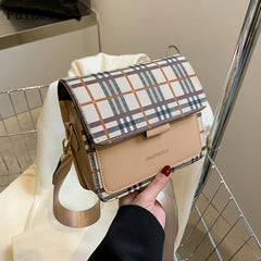 Retro Plaid Shoulder Bags For Women Messenger Purse