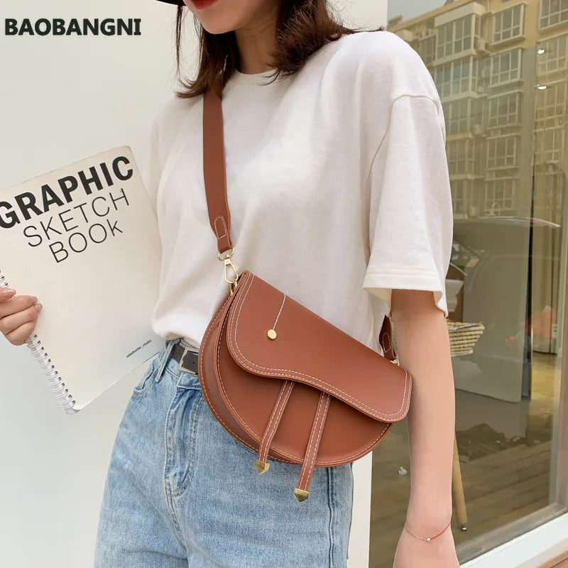 Retro Small Bag Female PU Leather Crossbody Bag Shoulder Messenger Bag