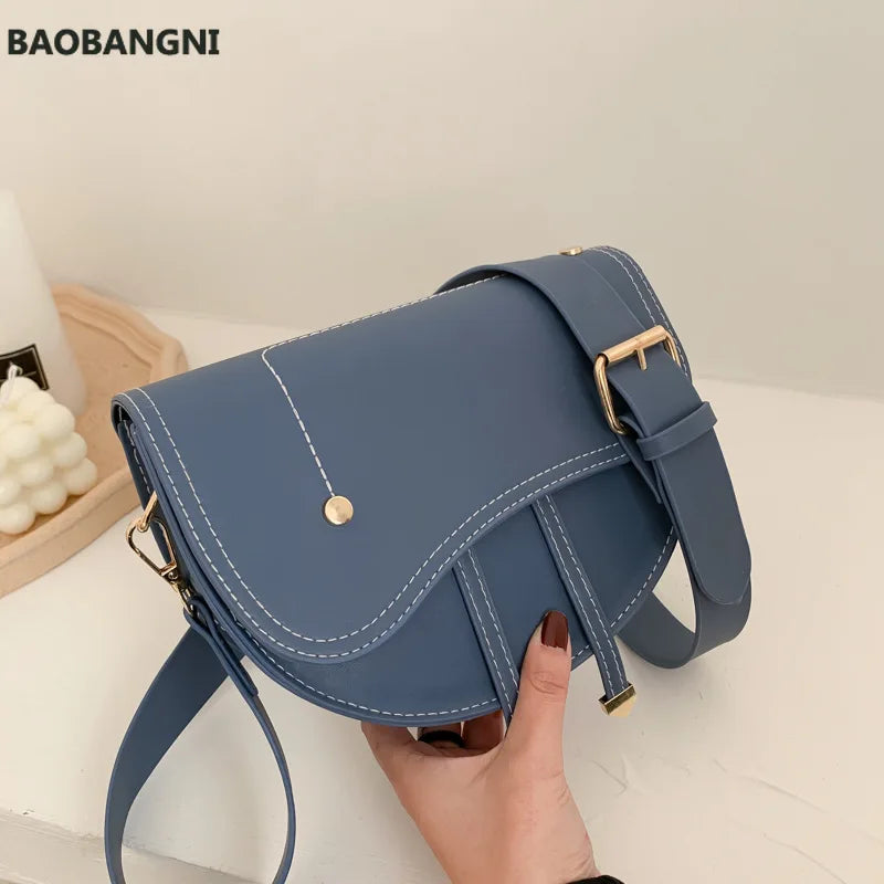Retro Small Bag Female PU Leather Crossbody Bag Shoulder Messenger Bag