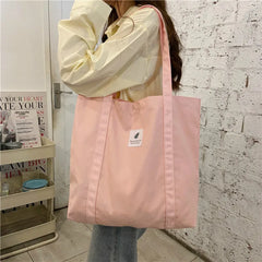 Canvas Shoulder Bag Women's Tote Bag Large Capacity Handbag
