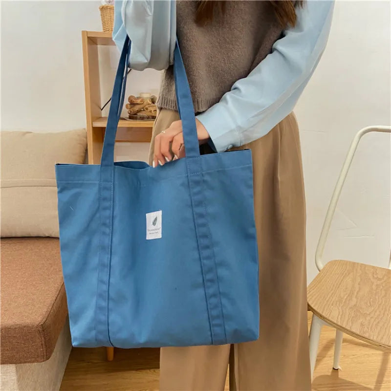 Canvas Shoulder Bag Women's Tote Bag Large Capacity Handbag