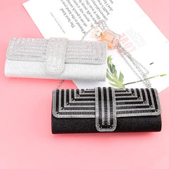 Rhinestone Glitter Bag - One Shoulder Crossbody Bag