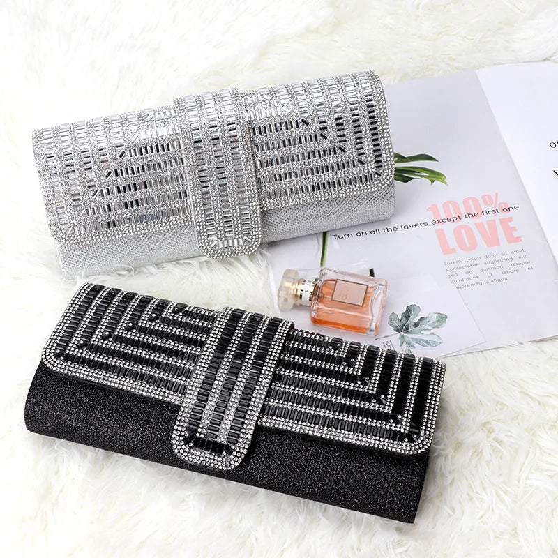 Rhinestone Glitter Bag - One Shoulder Crossbody Bag