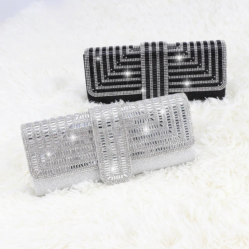 Rhinestone Glitter Bag - One Shoulder Crossbody Bag
