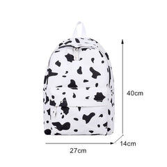 Cow Pattern Backpack for Girls School Teenagers Vintage Casual