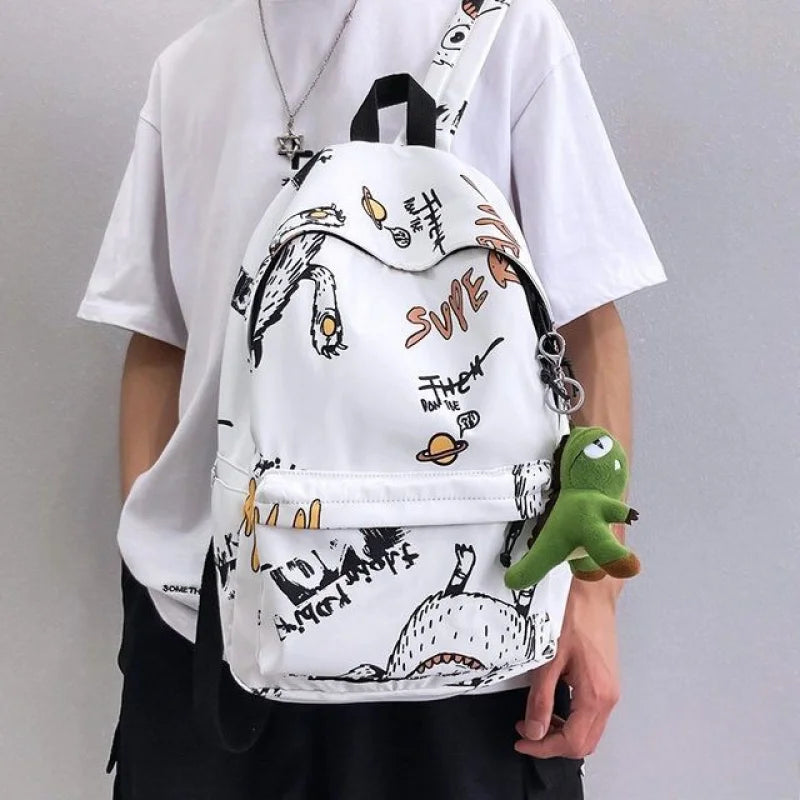 Boys Schoolbag Ins Tide High School Students Backpack Men