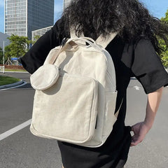 Schoolbag Female Canvas College Student Backpack