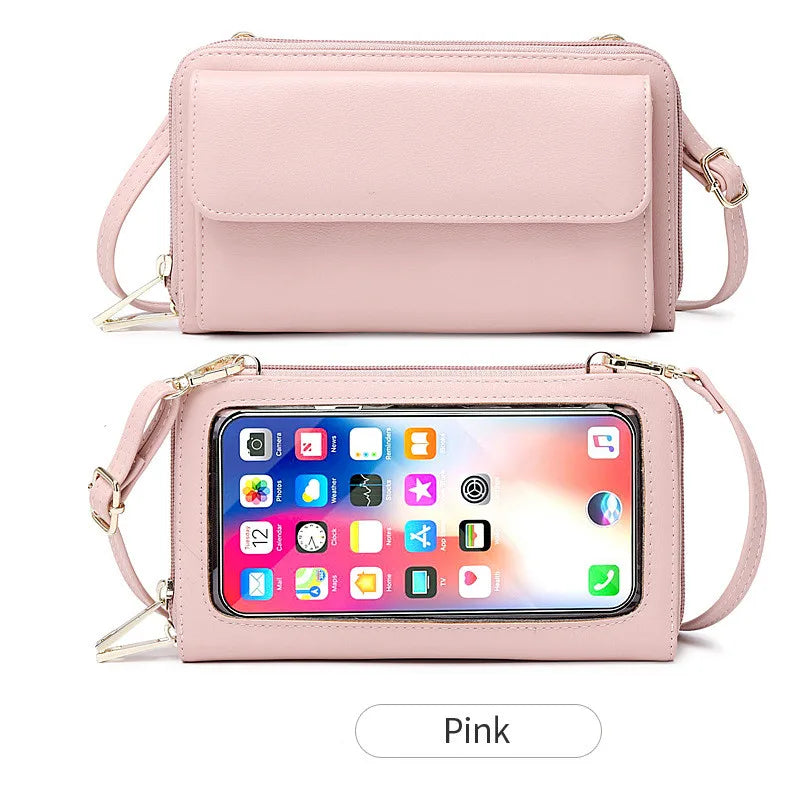 Women's PU Leather Crossbody Bag with Anti-Theft Shoulder Strap