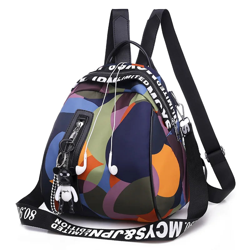 Camouflage Shell Backpack Women Dual-use Anti-theft Outdoor Travel Backpack