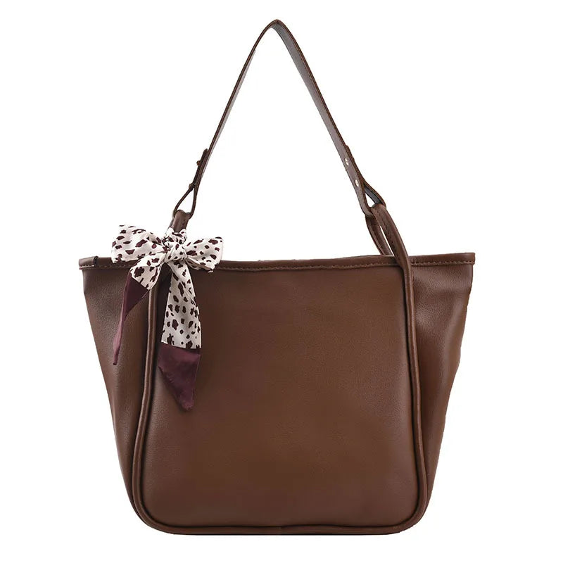 Retro Soft Leather Tote Bag Shoulder Bag for Women