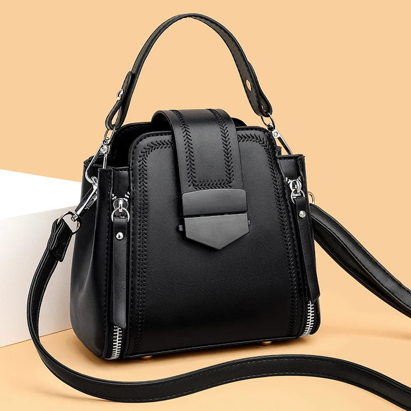 Shoulder Bag Female Crossbody Bags Solid Handbags Ladies Bags Bucket