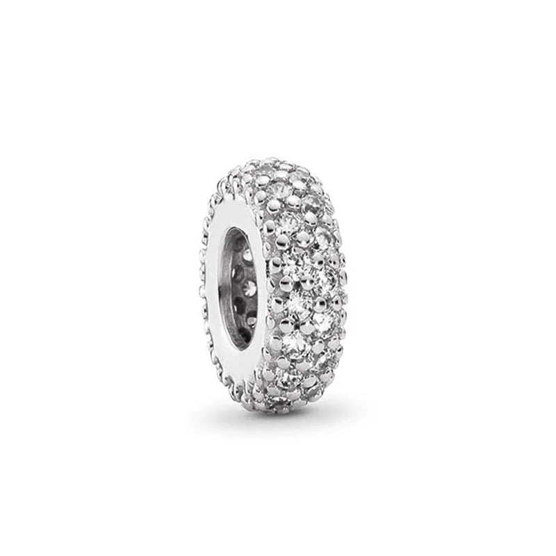 Silver Rose Spacer Bead Jewelry DIY Accessory