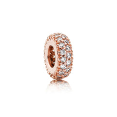 Silver Rose Spacer Bead Jewelry DIY Accessory