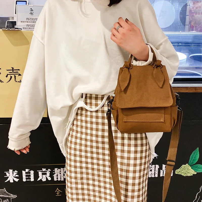 Canvas Crossbody Bag Messenger Bag Shoulder Bag For Women