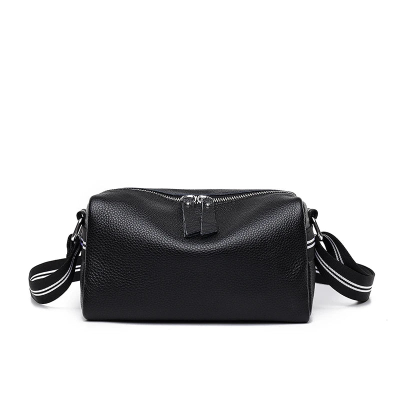 Cowhide Women's Handbag High Leather Small Messenger Bag Solid Shoulder Crossbod