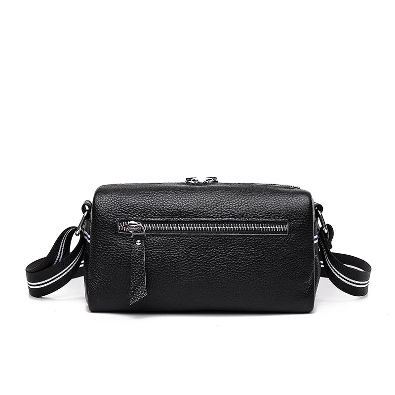 Cowhide Women's Handbag High Leather Small Messenger Bag Solid Shoulder Crossbod