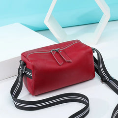 Cowhide Women's Handbag Small Messenger Bag Solid Shoulder Crossbod