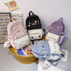 Waterproof College Student Backpack Women Versatile Bag