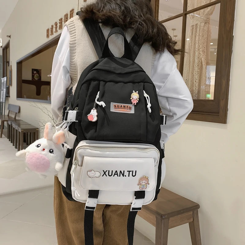 Waterproof College Student Backpack Women Versatile Bag