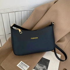 Solid Pu Leather Women Shoulder Bag