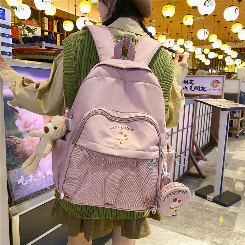 Waterproof College Student Schoolbag Large Capacity Backpack