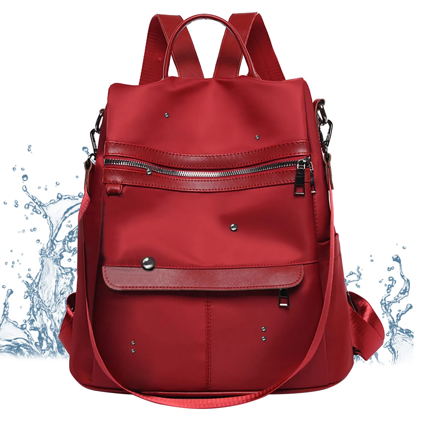 Waterproof Canvas Leather Backpack for Boys
