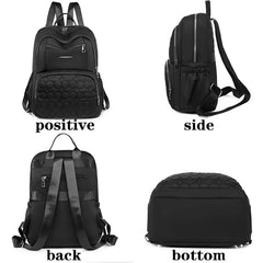 Large Capacity Oxford Cloth Backpack Wear Resistant Water Repellent School Bags