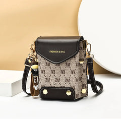 Women's Soft Leather Mobile Shoulder Bag