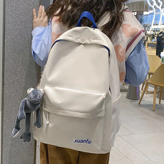 Solid Waterproof Women Backpack for Teenage Girls