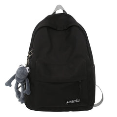 Solid Waterproof Women Backpack for Teenage Girls