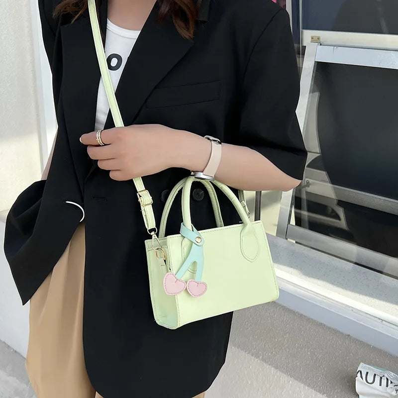 Spring Casual Messenger Bag Female Online Influencer Pendant Square Bag