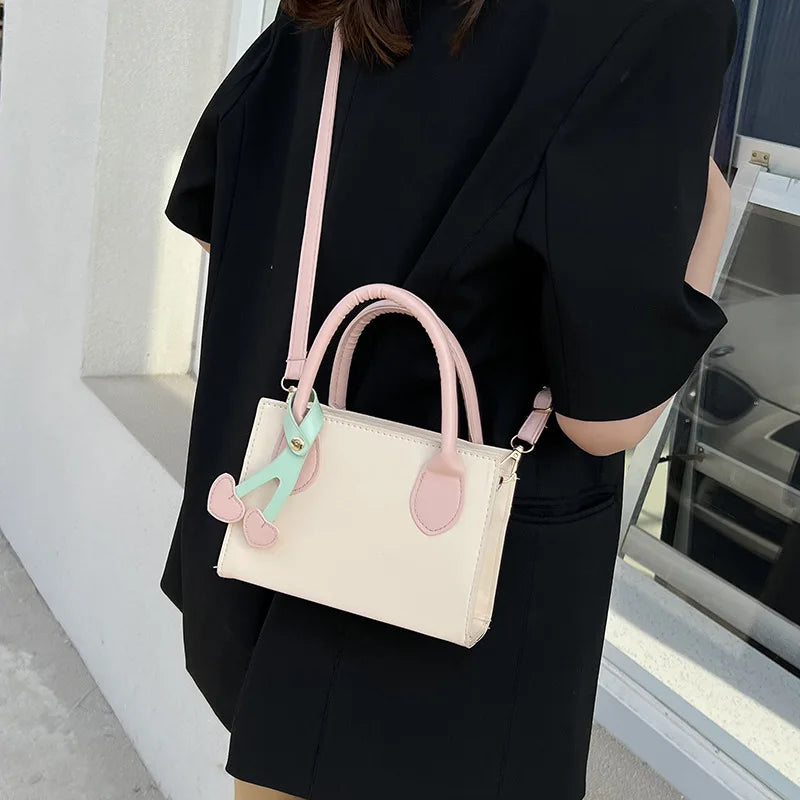 Spring Casual Messenger Bag Female Online Influencer Pendant Square Bag