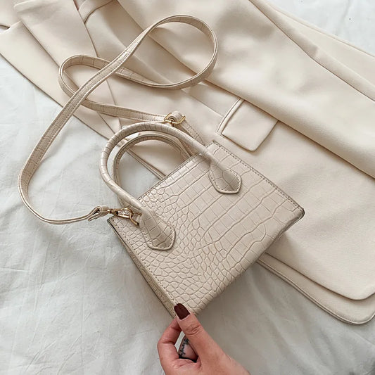 Crocodile Pattern PU Leather Crossbody Bag for Women